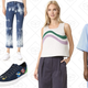 DSQUARED2 V Neck Dress, $239 | Stella McCartney Tie Dye Jeans, $132 | Mira Mikati Spray Can Patch Sneakers, $145 | Vika Gazinskaya Crochet Detail Top, $100 | 3.1 Phillip Lim Updated Boxy Tee with Crochet Pocket, $77